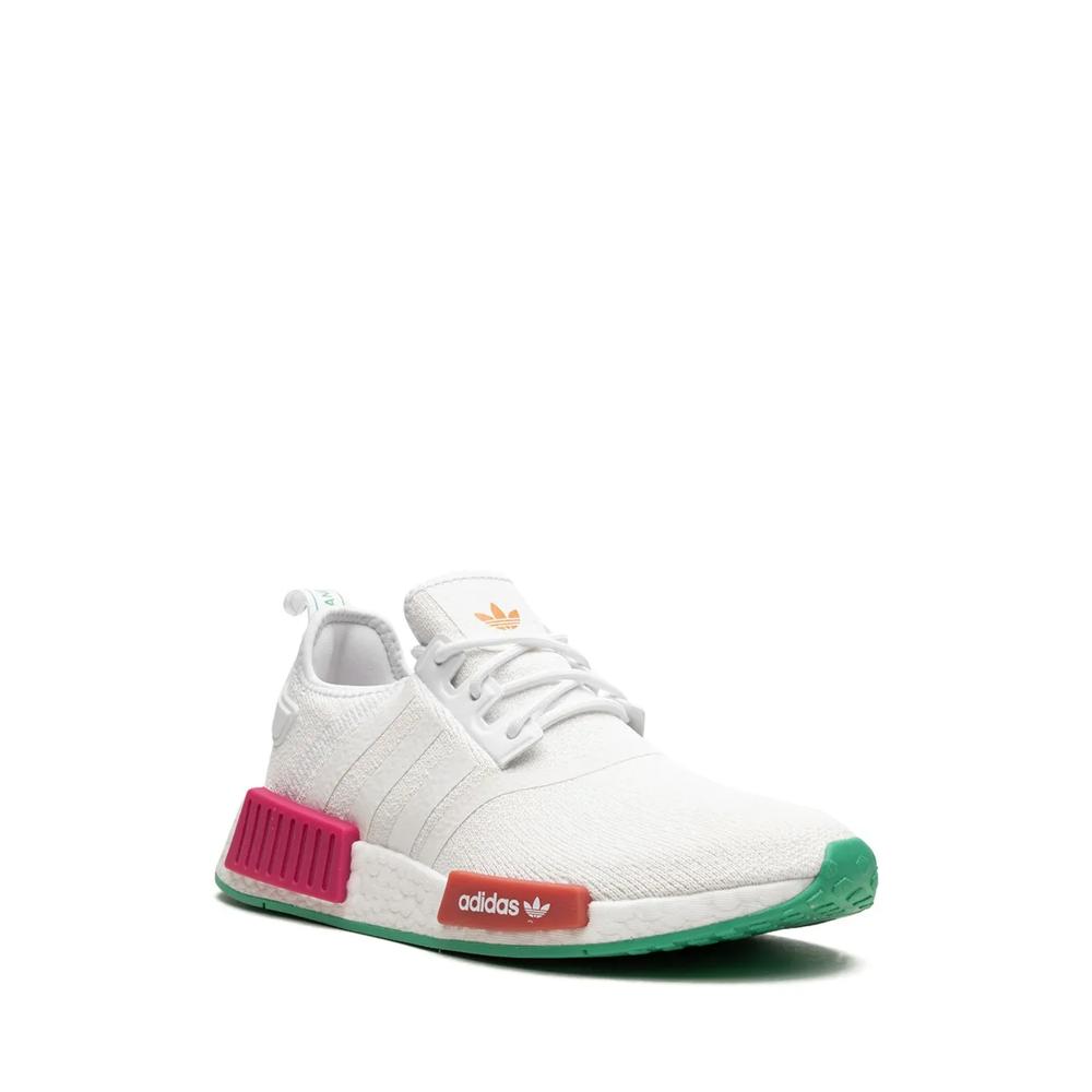 Кроссовки NMD_R1 White/Magenta/Green 2