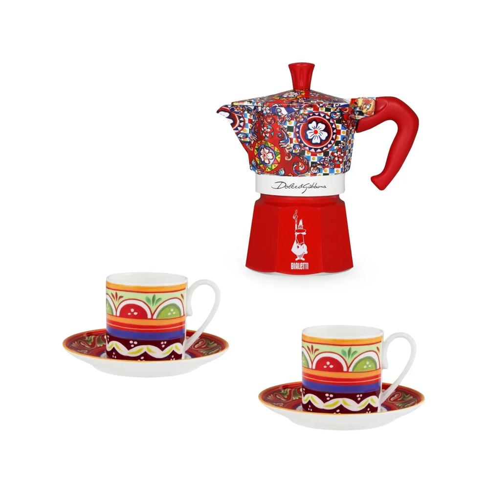 Набор из двух чашек для кофе и эспрессо из коллаборации с Bialetti Moka Express 1