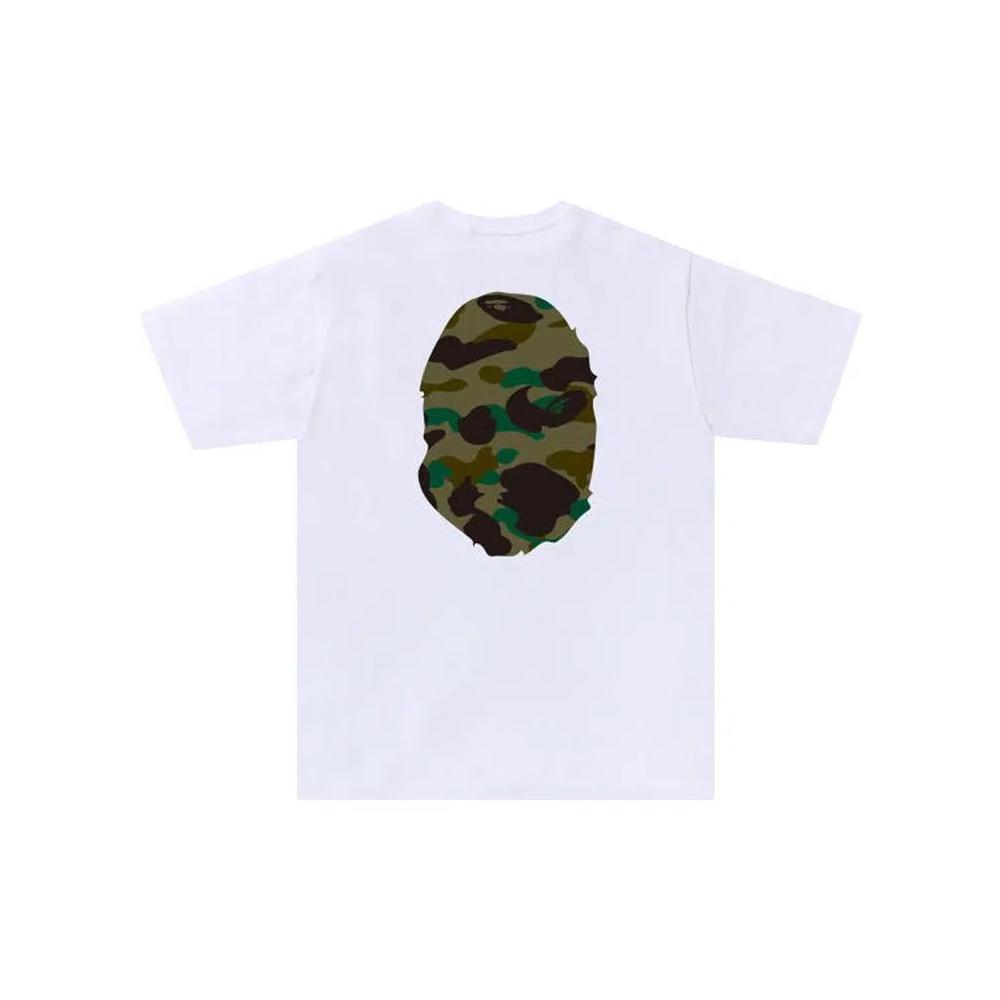 Футболки BAPE 1st Camo Big Ape Head Tee 'White/Green' 2