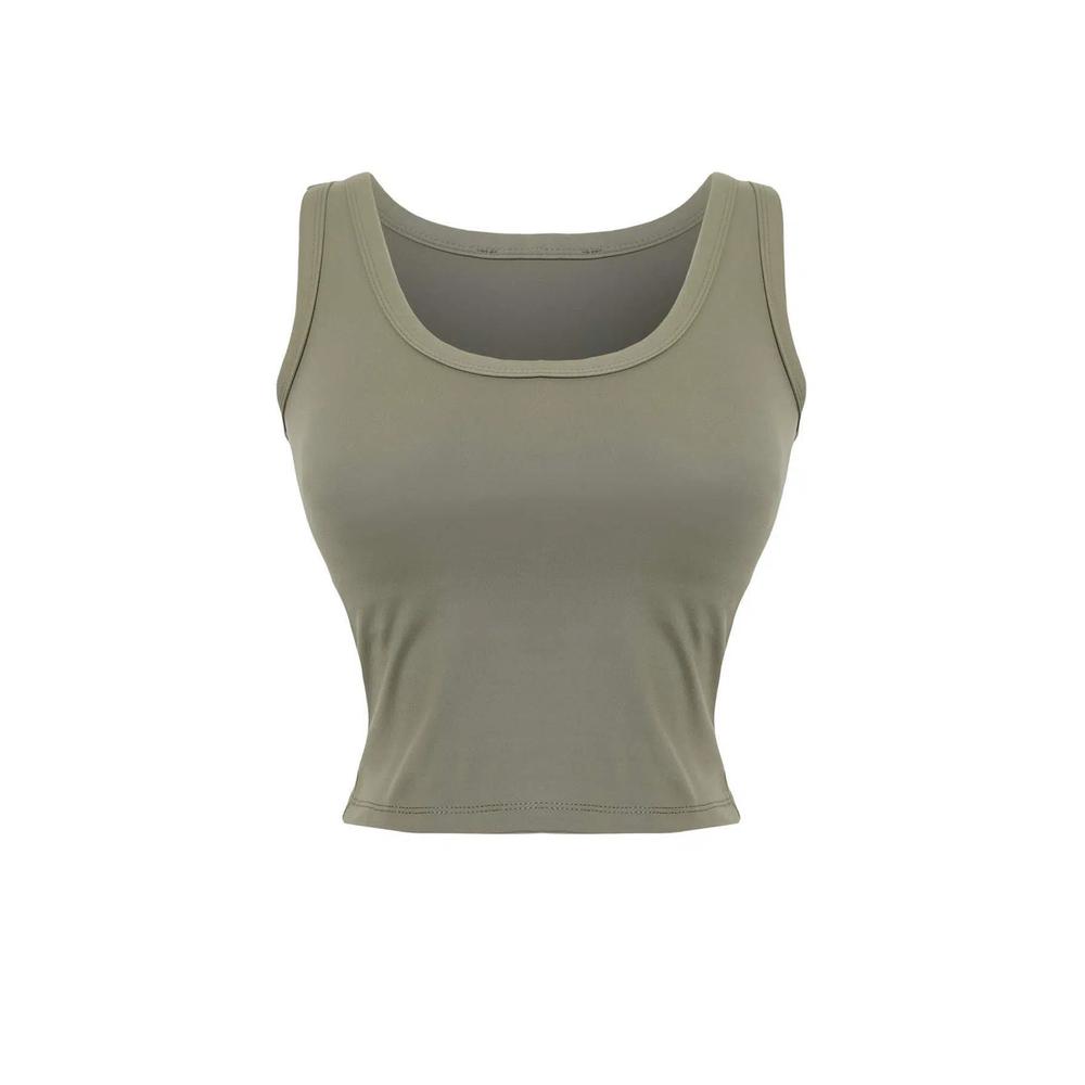 Хаки топ/блуза спортивного типа из мягкой ворсистой ткани 4
