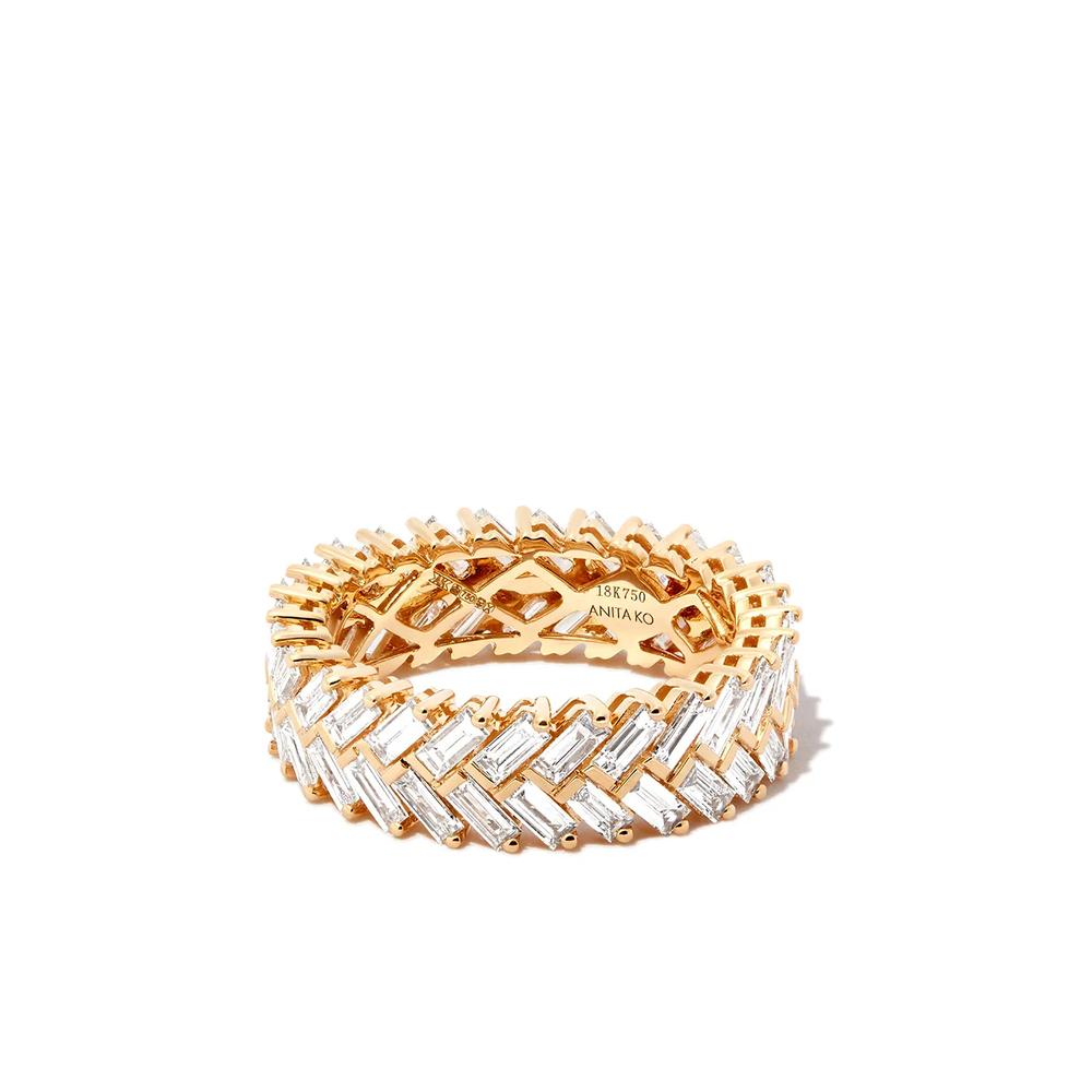 18kt yellow gold diamond ring 1