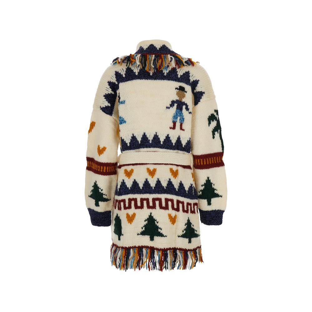 December fringe-trimmed belted cardigan 2