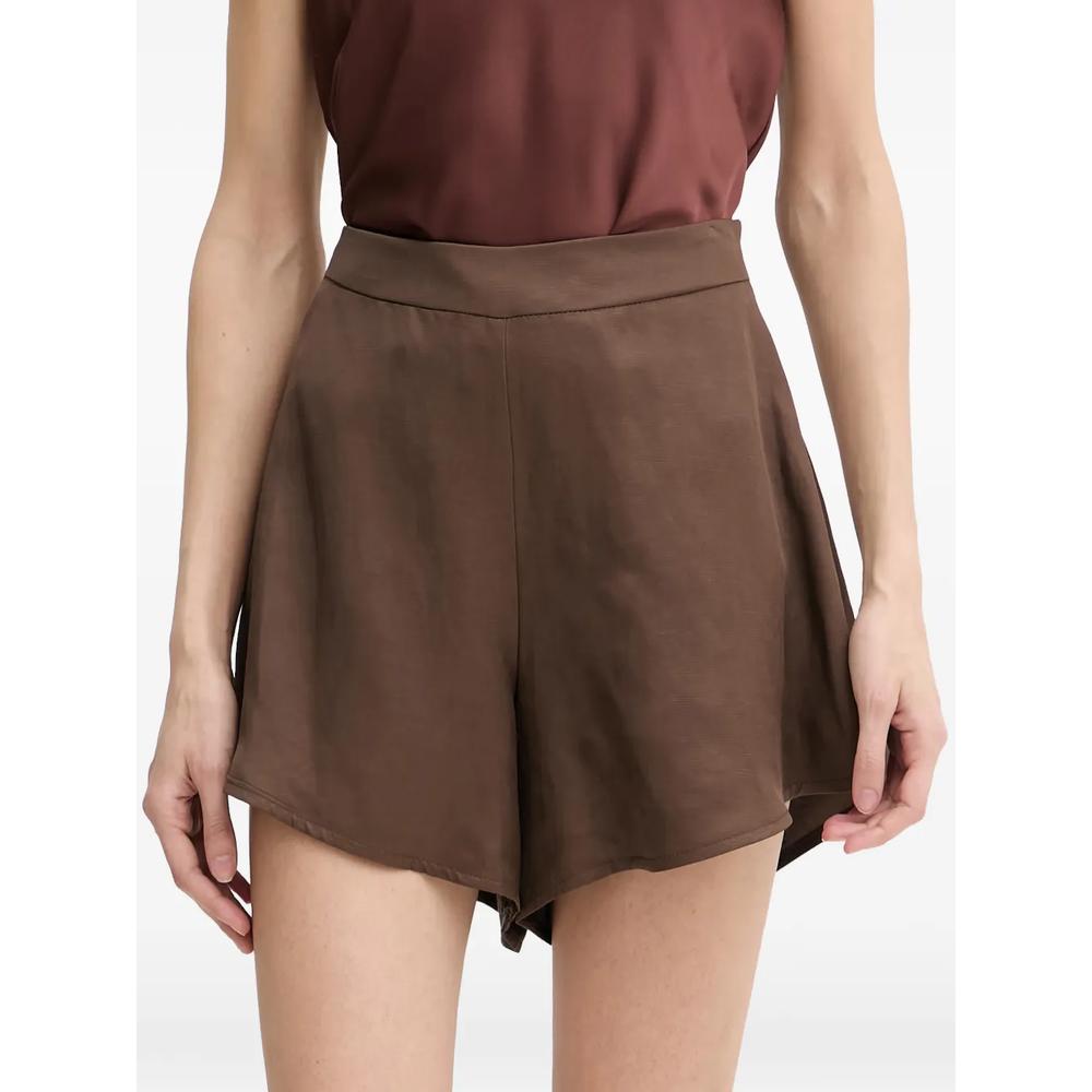 high-waisted curved-hem shorts 2