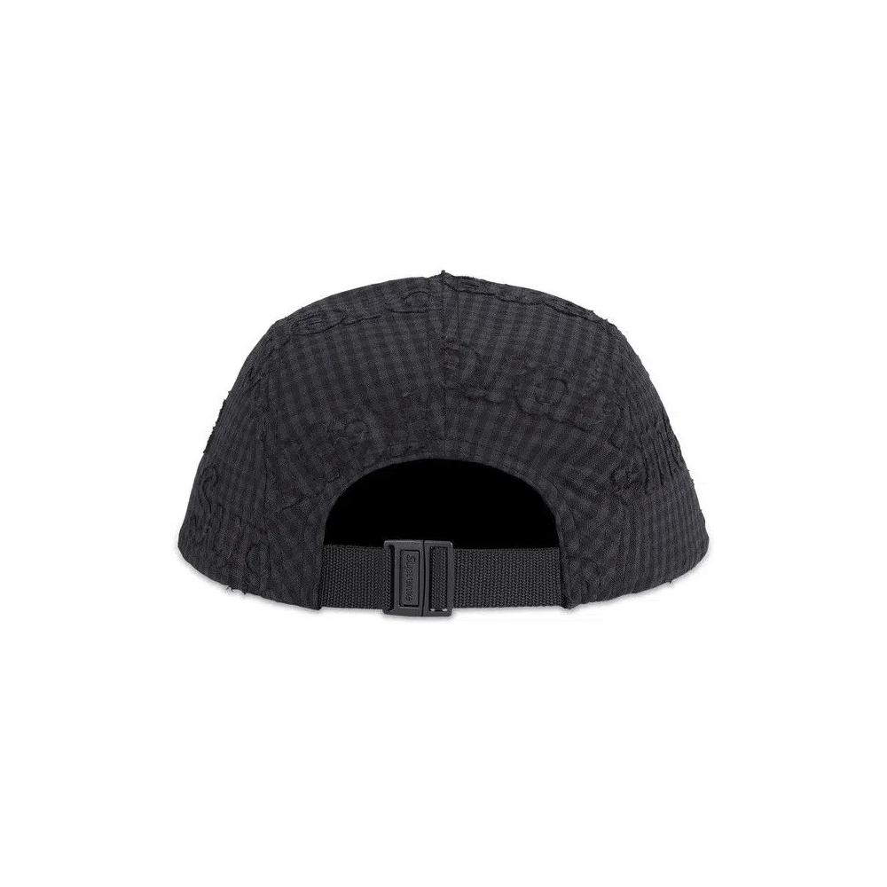 Кепки Supreme Monogram Gingham Camp Cap 'Black' 2