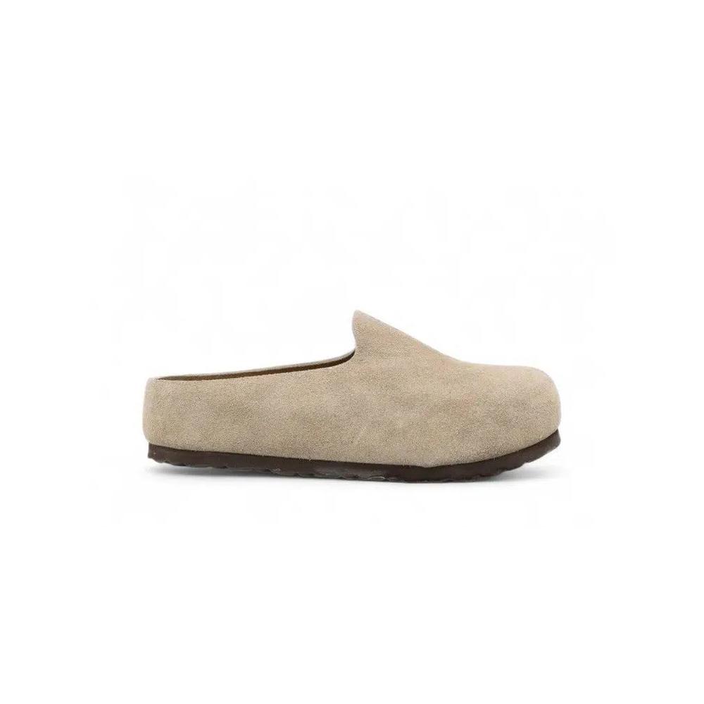 Сабо Birkenstock Amsterdam Wrapped Suede 'Таупе' 2