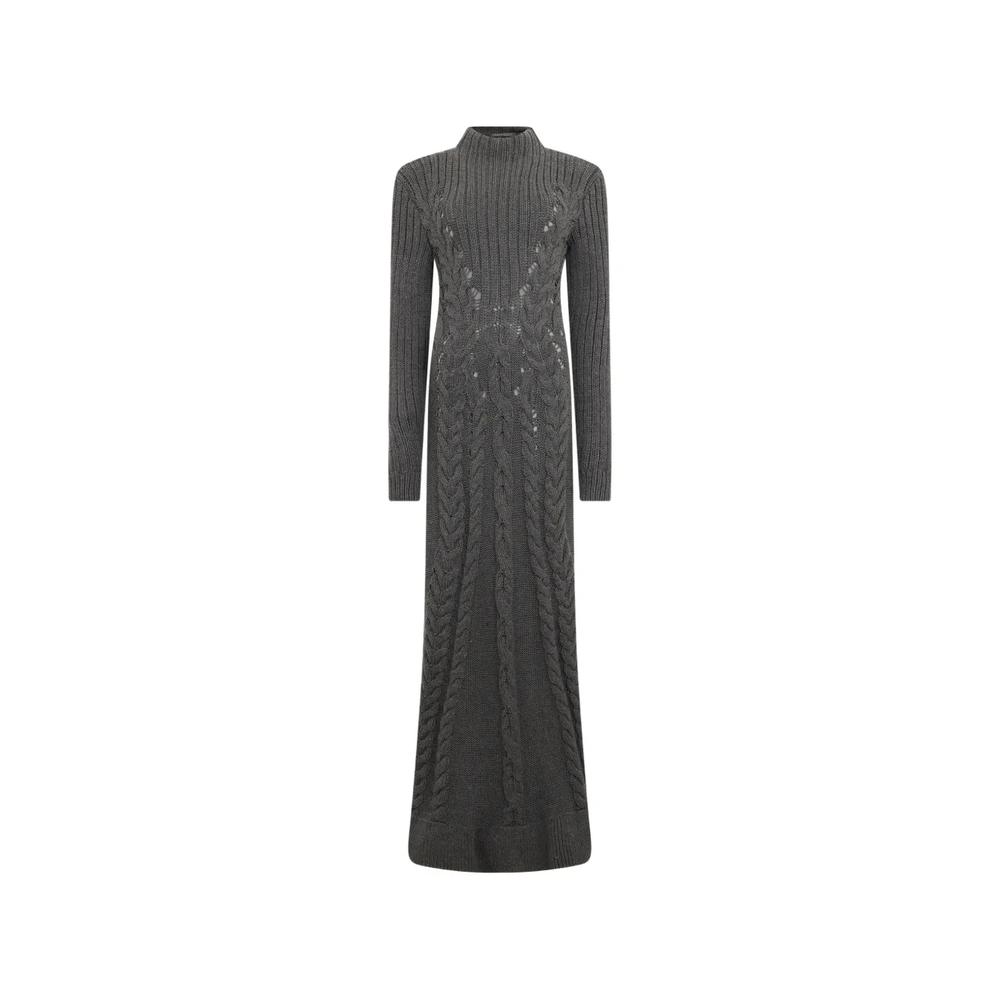 Платье макси фактурной вязки 1