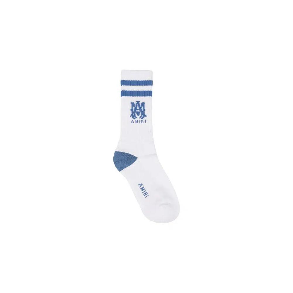 Носки и колготки Amiri Ashley Blue Ma Stripe Socks 'White' 1