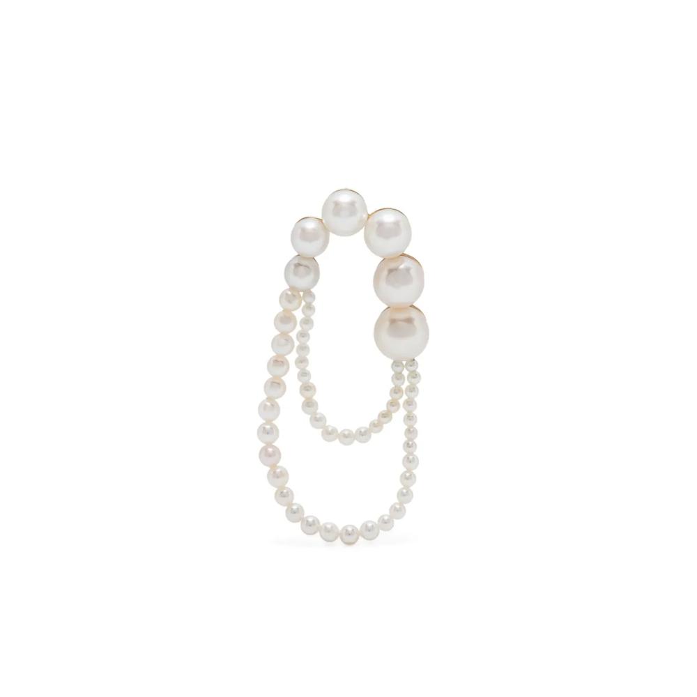 Серьга Embrassée de Perle из переработанного желтого золота 1