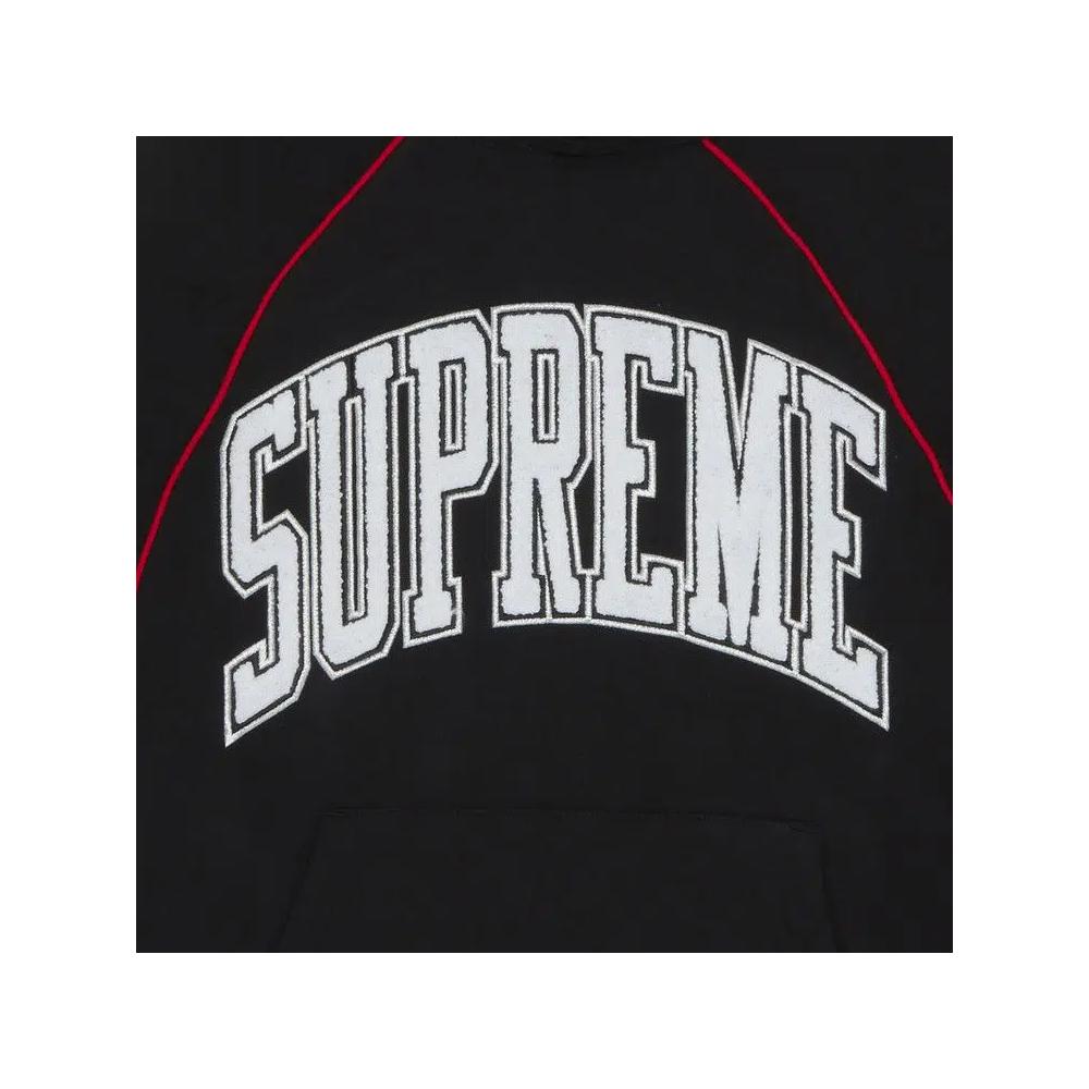Худи Supreme Boxy Piping Arc Hooded Sweatshirt 'Черный' 3