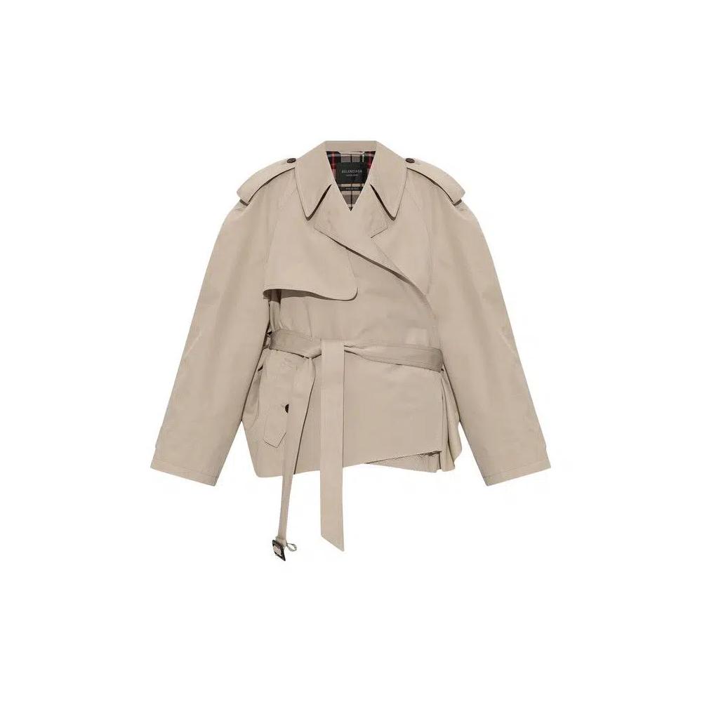 Верхняя одежда Balenciaga Cropped Trench Jacket 'Бежевый' 1