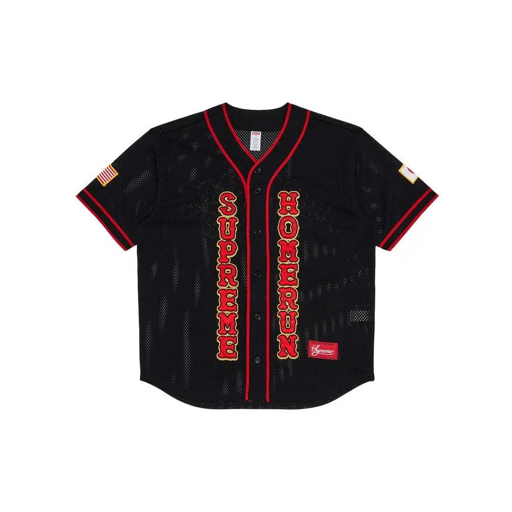Топы Supreme x Homerun Baseball Jersey 'Black' 1