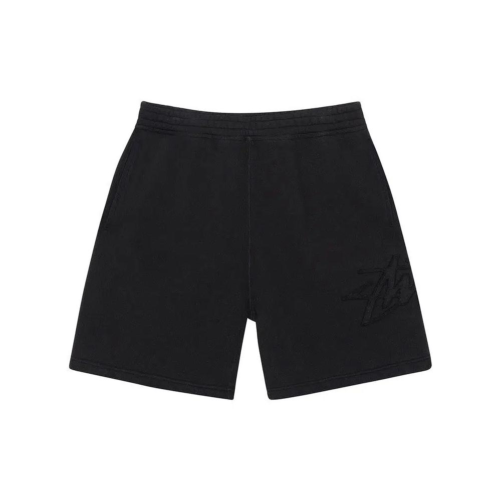 Шорты Stussy Fleece Tonal Appliqué Short 'Black' 1