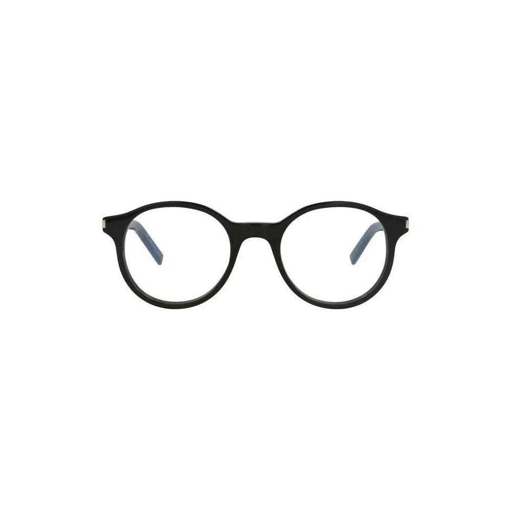 Glasses Saint Laurent Round-Frame Acetate Optical Frames 'Черный/Прозрачный' 1