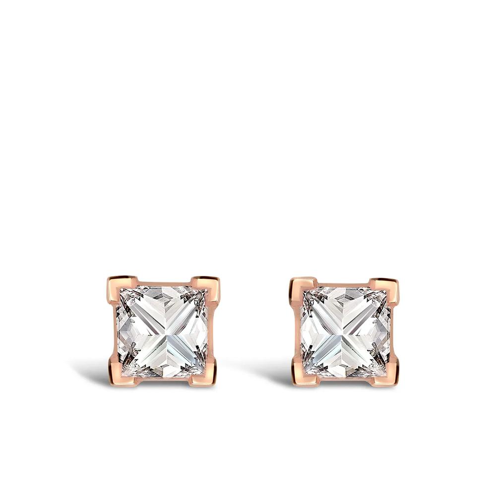 Серьги RockChic из розового золота с бриллиантами 1