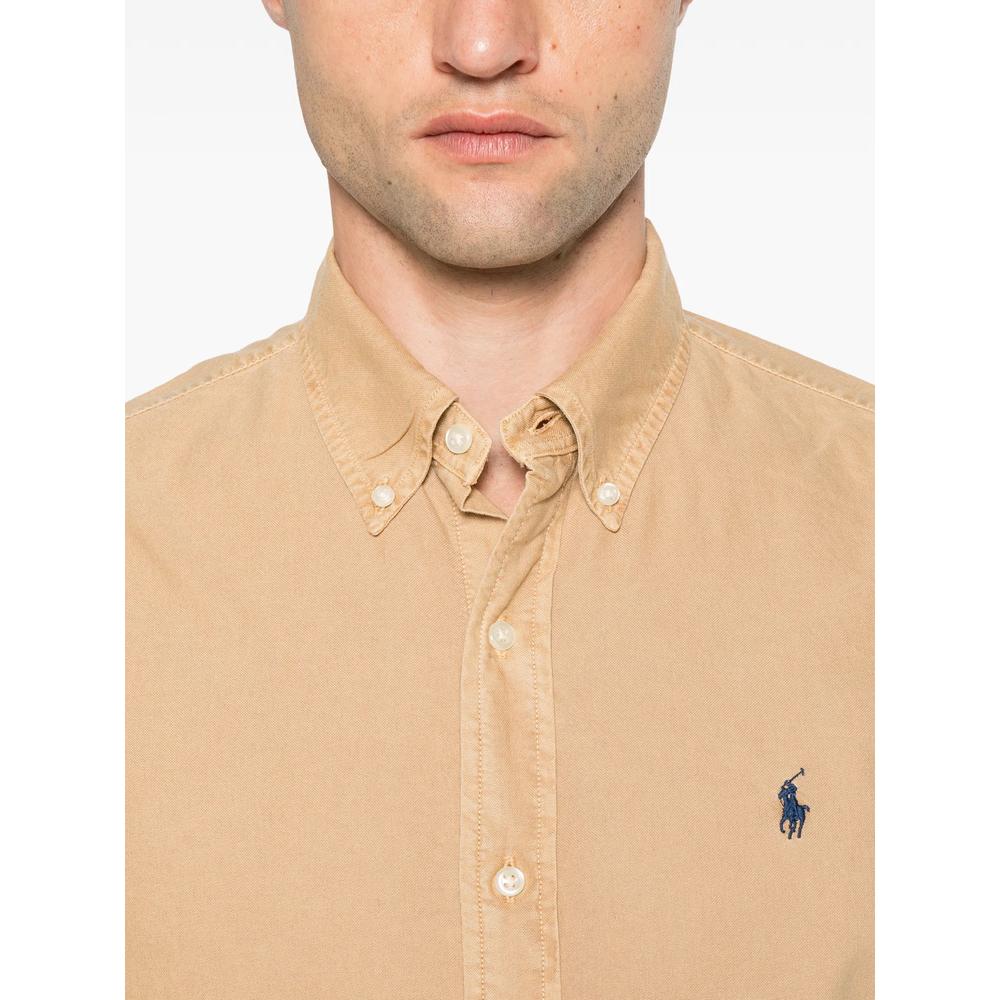 logo-embroidered button-down shirt 5