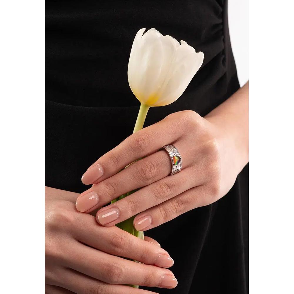 Кольцо с аммолитом Amour Bloom 042 3