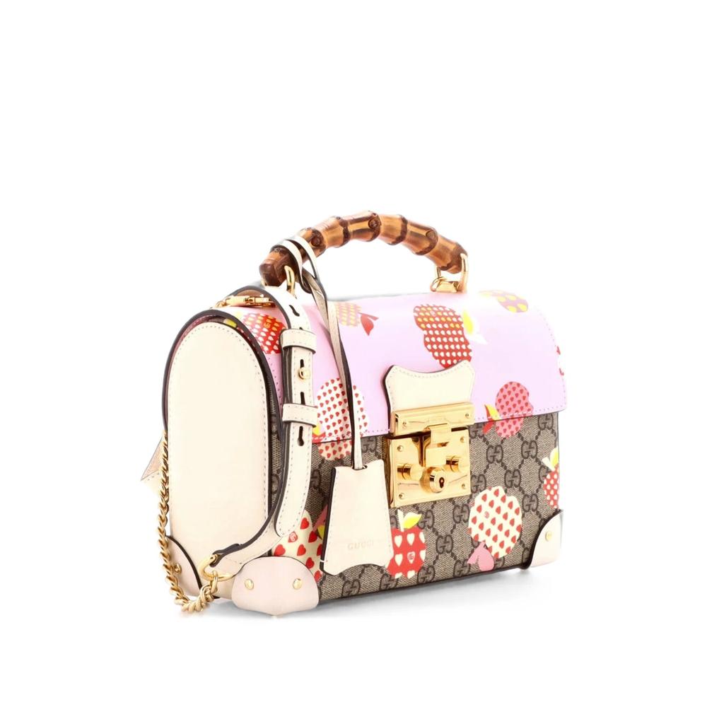 Padlock Bamboo Printed GG Coated Canvas Small shoulder bag 2