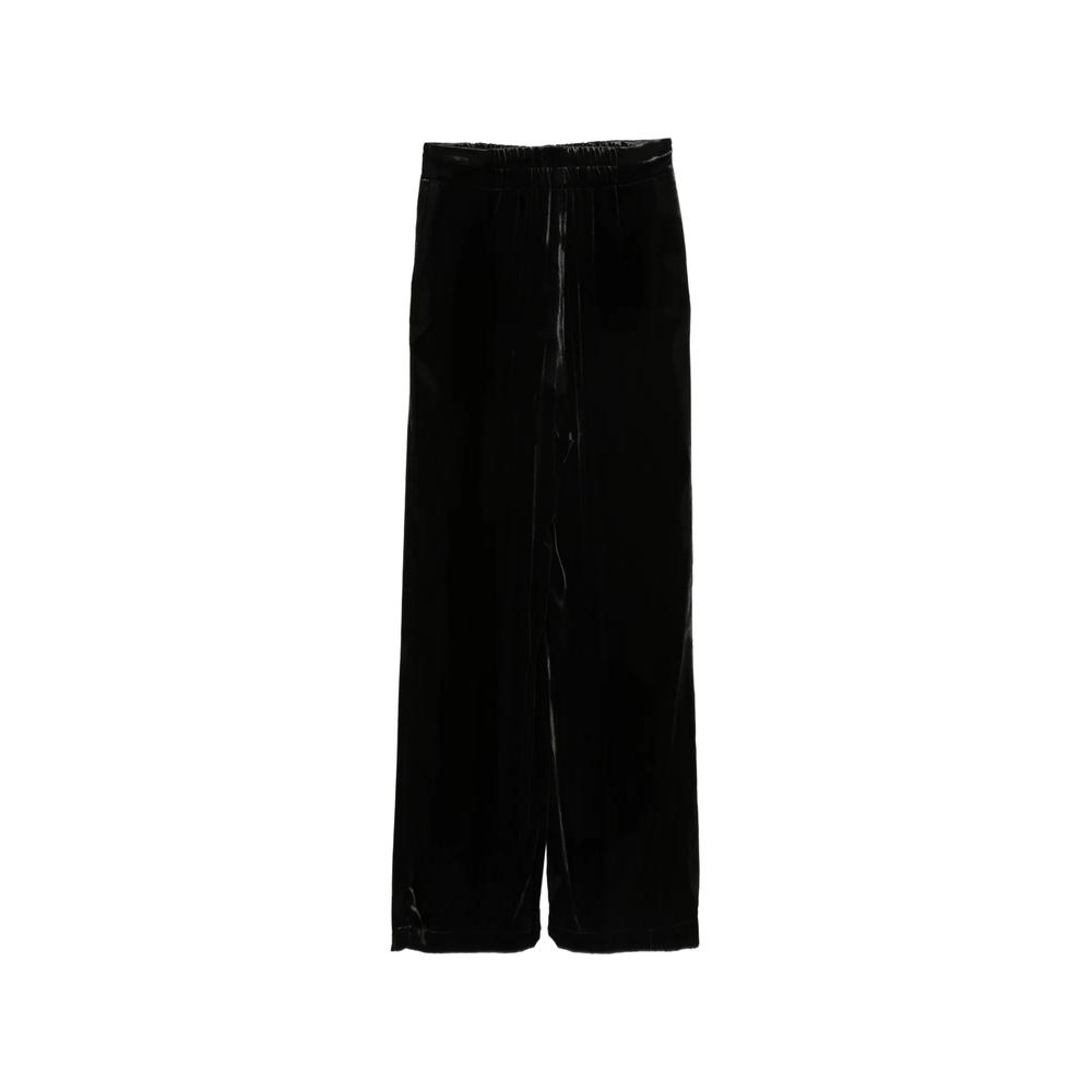 velvet elasticated-waistband palazzo pants 2