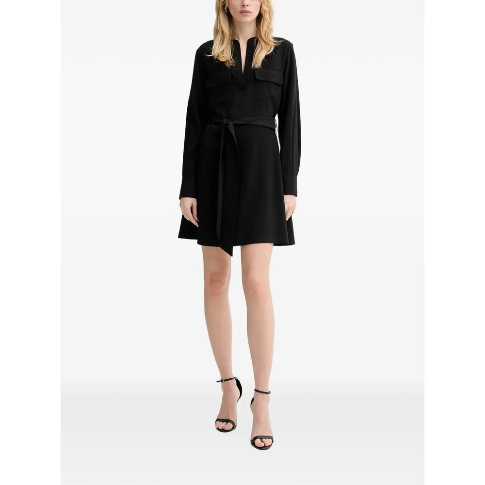 Pobe V-neck buttoned midi dress 1