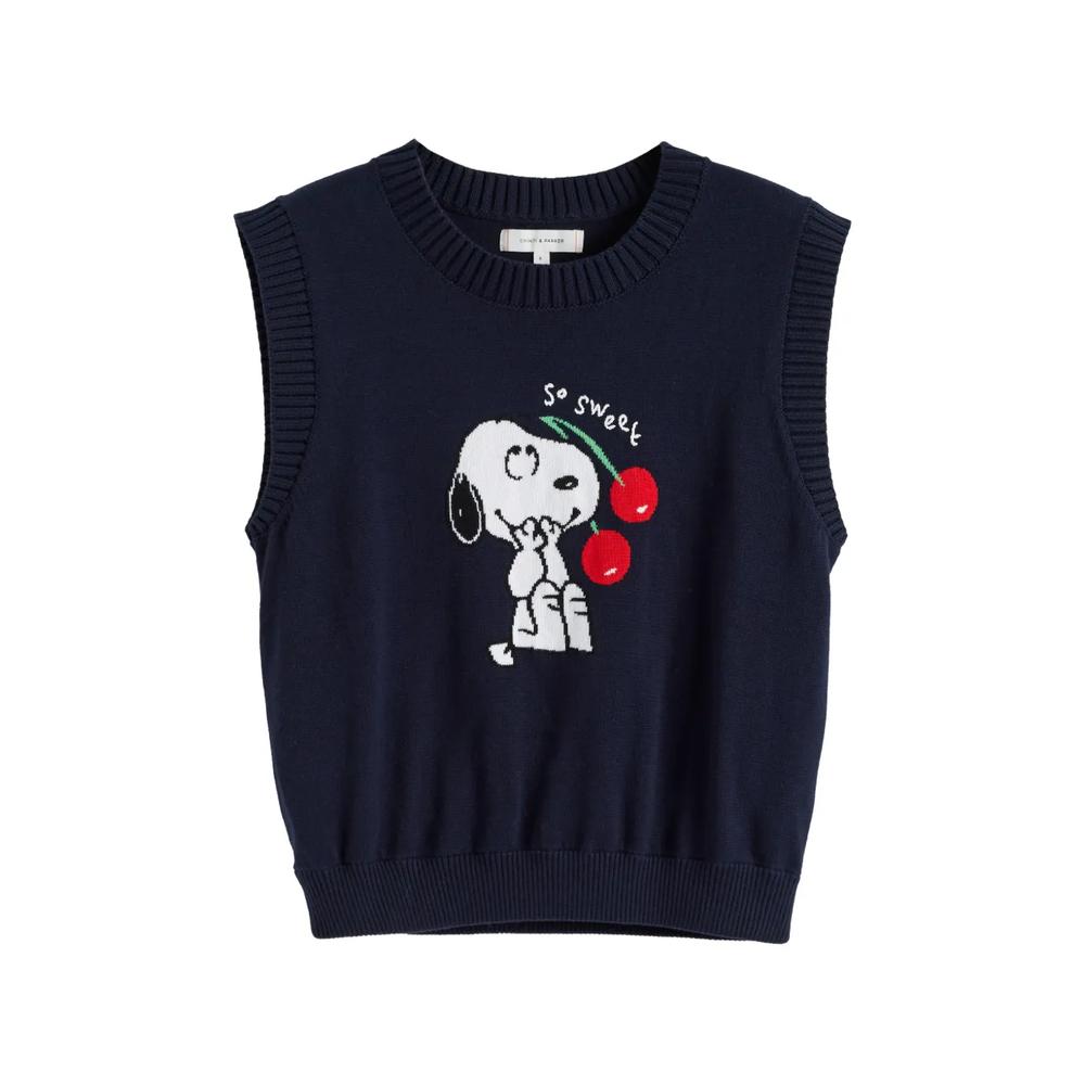 Вязаный хлопковый топ Snoopy 1