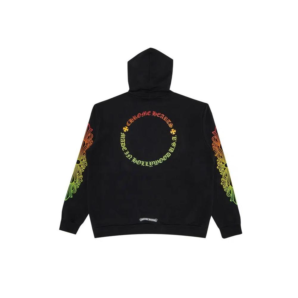 Худи Chrome Hearts Gradient Floral 'Black/Multicolor' 2
