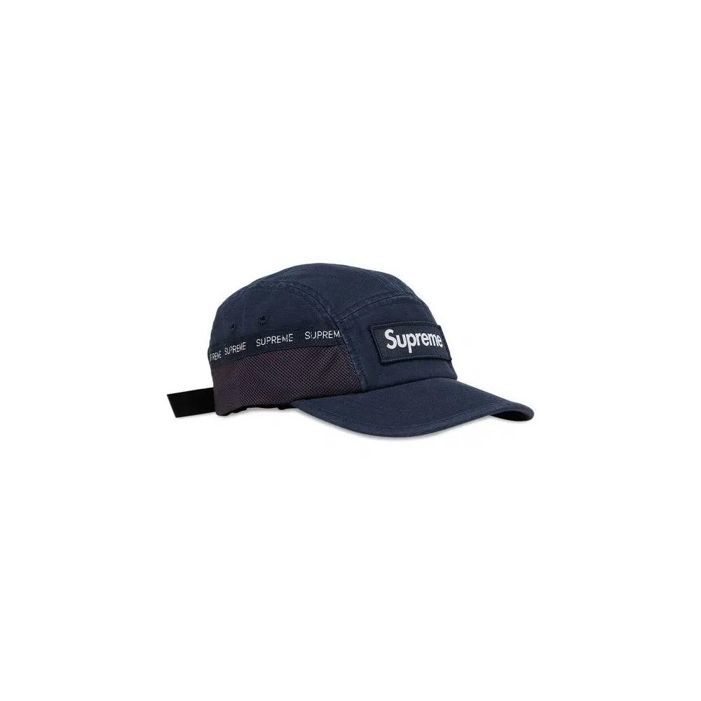 Кепки Supreme Mesh Pocket Camp Cap «Темно-синий» 2