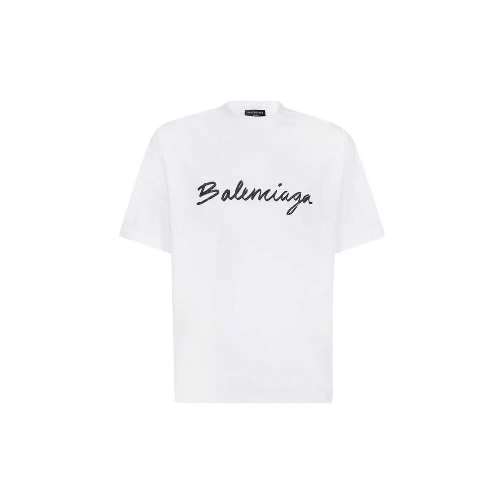 Футболки Balenciaga Medium Fit T-Shirt 'White/Black' 1