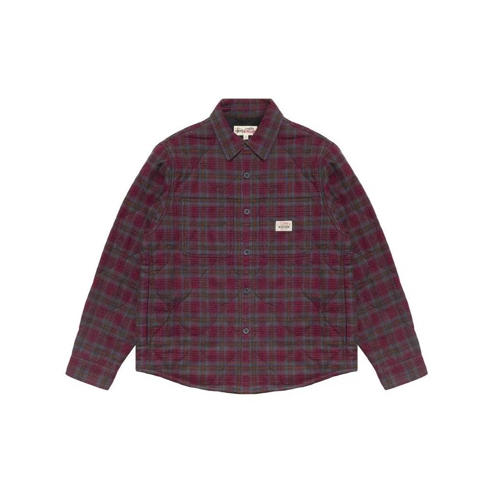Верхняя одежда Stussy Стеганая Клетчатая Рубашка-Куртка 'Серый' 2