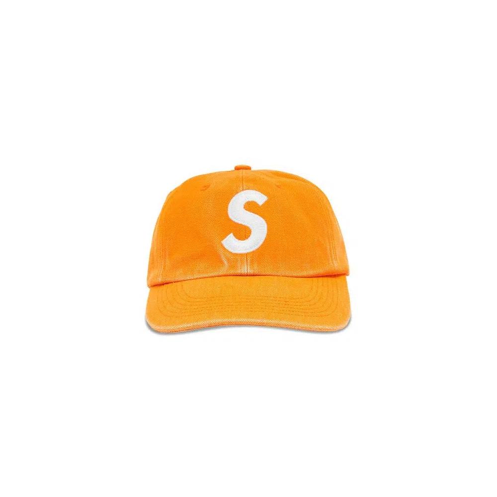 Бейсболки Supreme Pigment Canvas S Logo 6-Panel 'Orange' 1