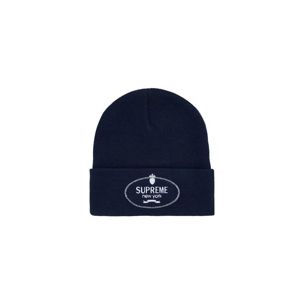 Шапки-бини Supreme Crest Beanie 'Navy' 1