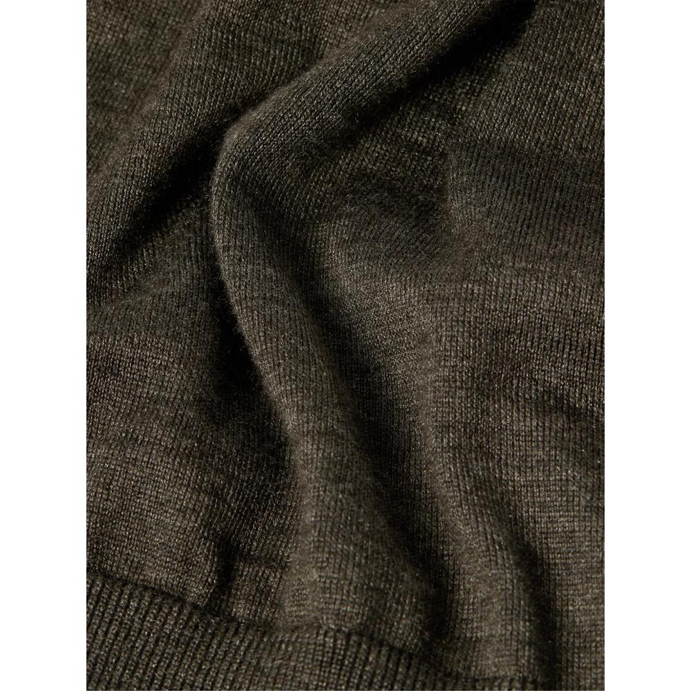 dark olive green mélange cashseta crewneck 5