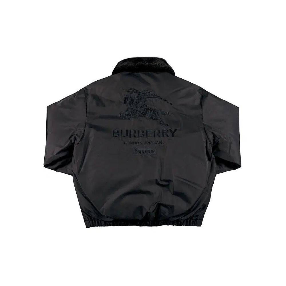 Пуховики Supreme x Burberry Пуховик с меховым воротником 'Black' 2