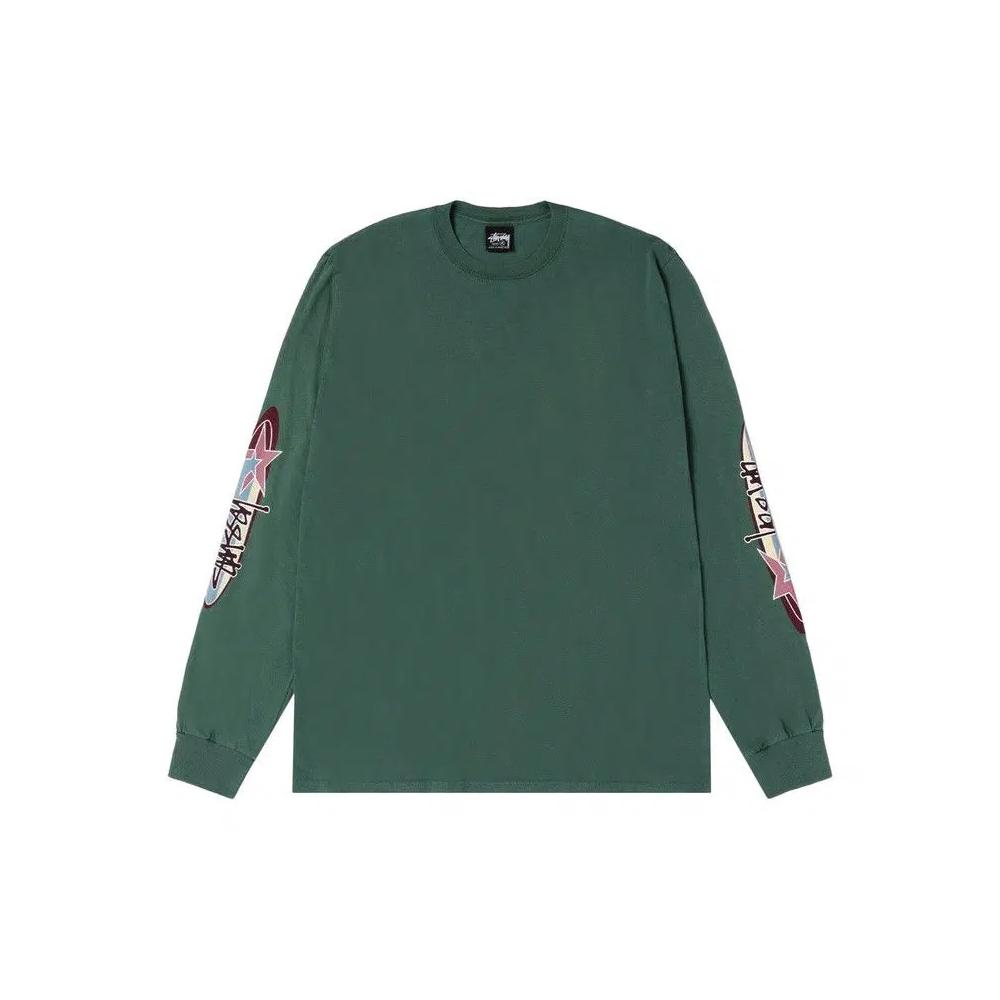 Топы Stussy Two Star Long-Sleeve Tee Pigment Dyed 'Сосна' 1