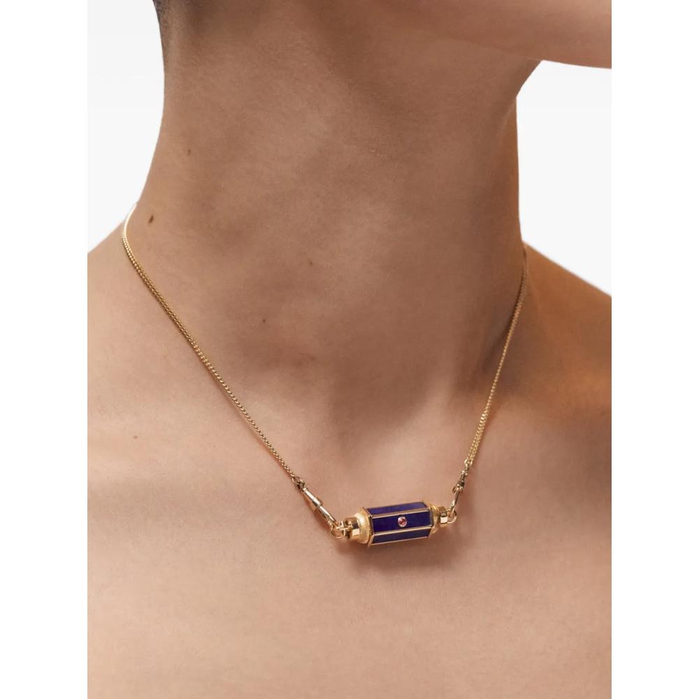 Колье Baby Locket с рубином и лазуритом 2