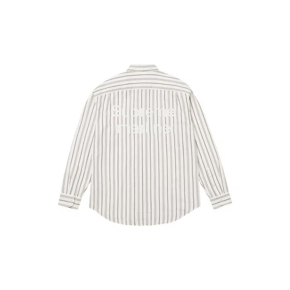 Рубашки и топы Supreme x Martine Rose Metallic Stripe Shirt 'White' 2