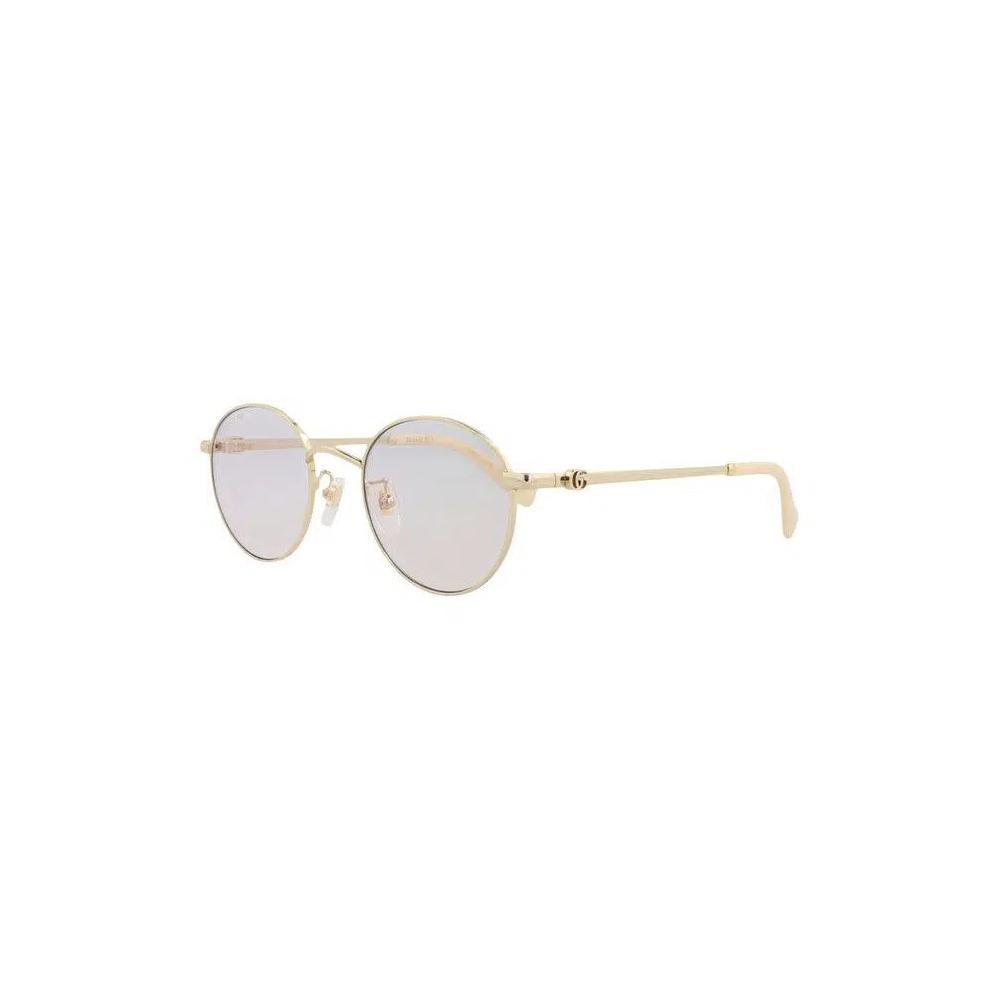 Солнцезащитные очки Gucci Round-Frame Metal 'Gold/Transparent' 2