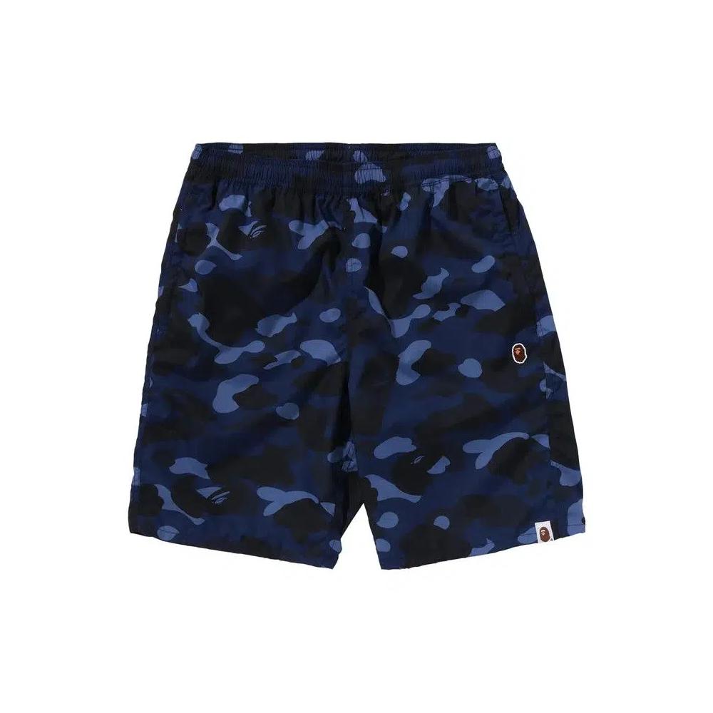 Шорты BAPE Color Camo Ape Head One Point Beach 'Темно-синий' 1