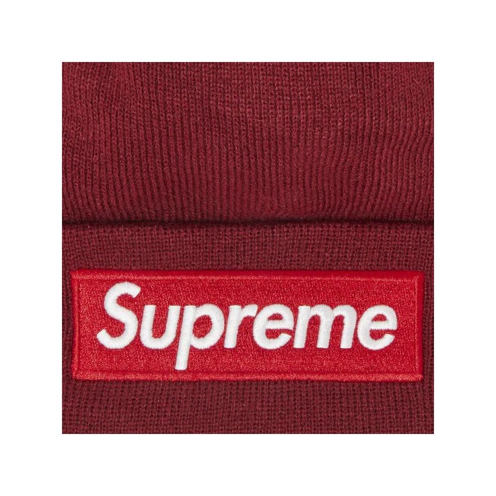 Бини Supreme x New Era Box Logo Beanie 'Cardinal' 3