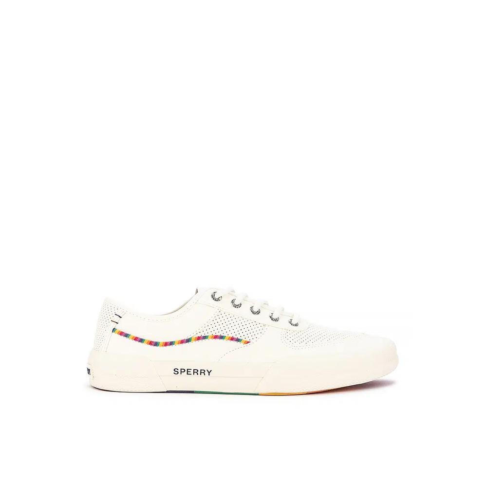 Мужские кожаные кроссовки Soltide Light Beige Rainbow 1