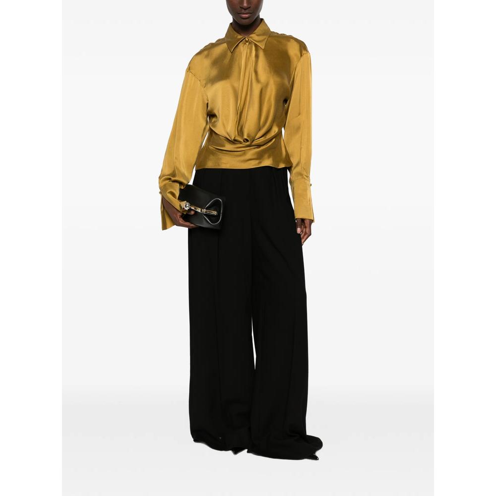 draped long-sleeve shirt 2