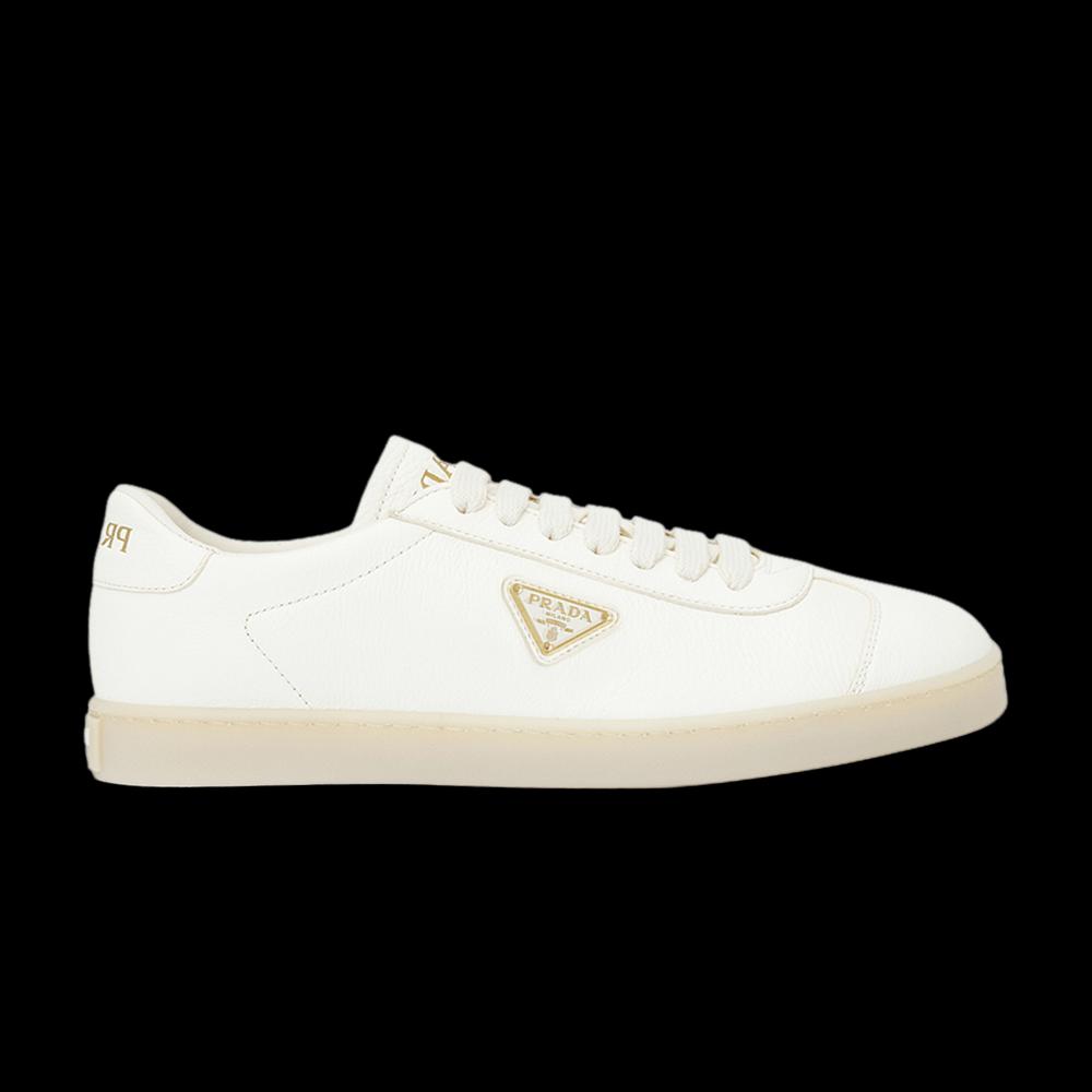 Кроссовки Prada Deerskin Leather Sneaker 'Слоновая кость' 1