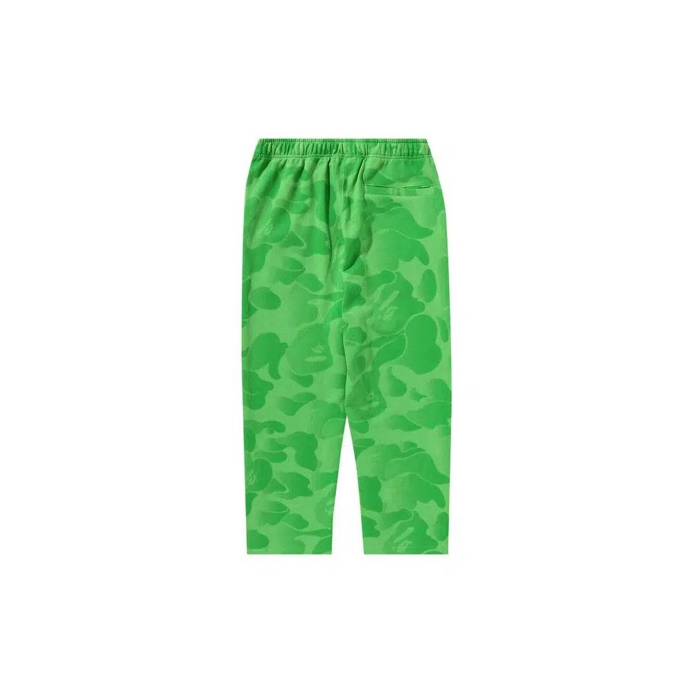 BAPE Ink Camo Широкие штаны с застежкой-молнией 'Зеленый' 2