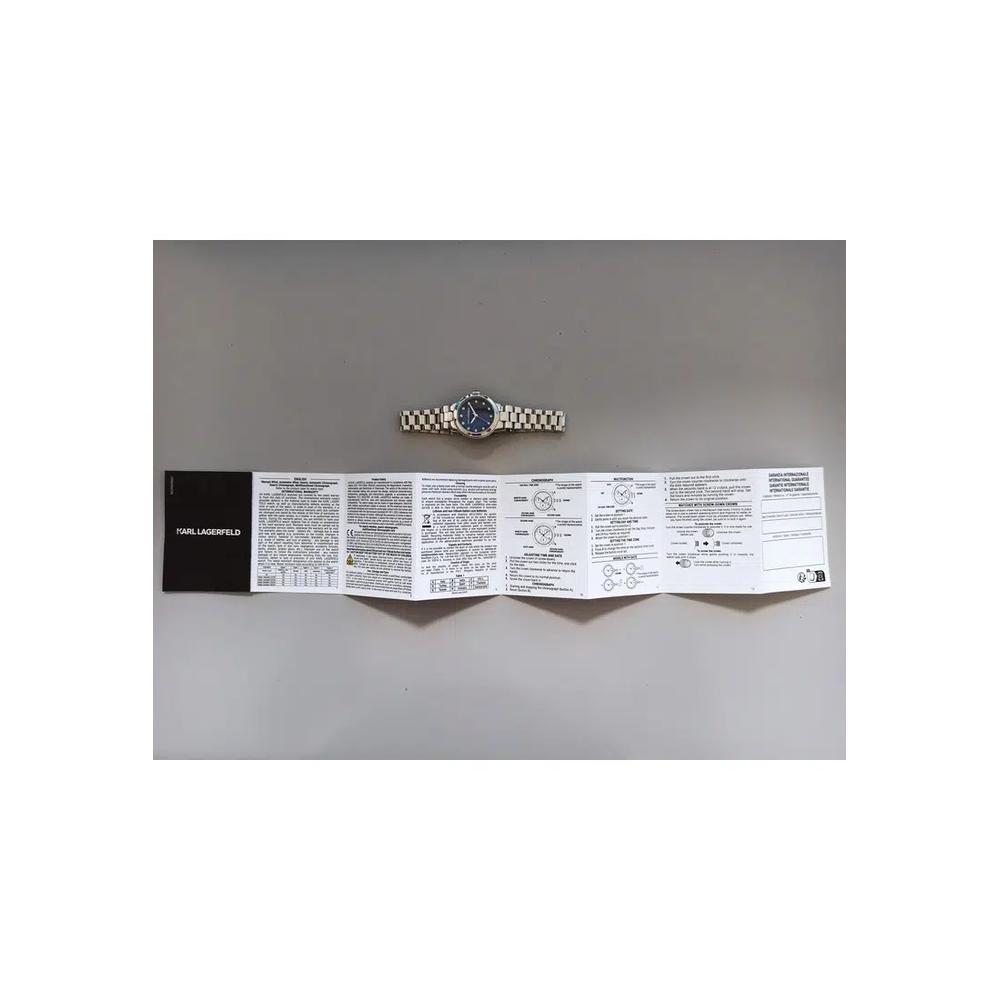 【Гарантия 2 года】KARL LAGERFELD Kaiser Collection 28mm женские синие кварцевые часы R0553104513 8