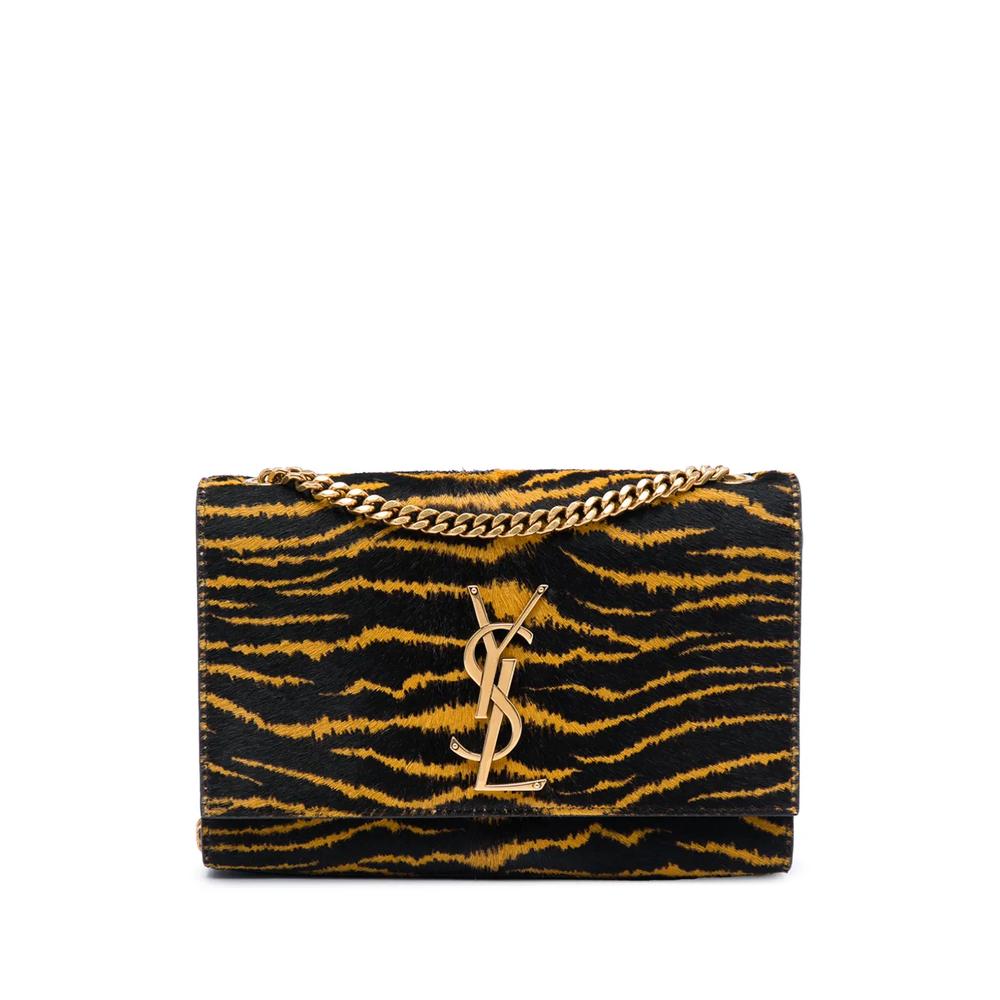 Маленькая сумка через плечо Pony Hair Tiger Print Monogram Kate (2021 год) 1