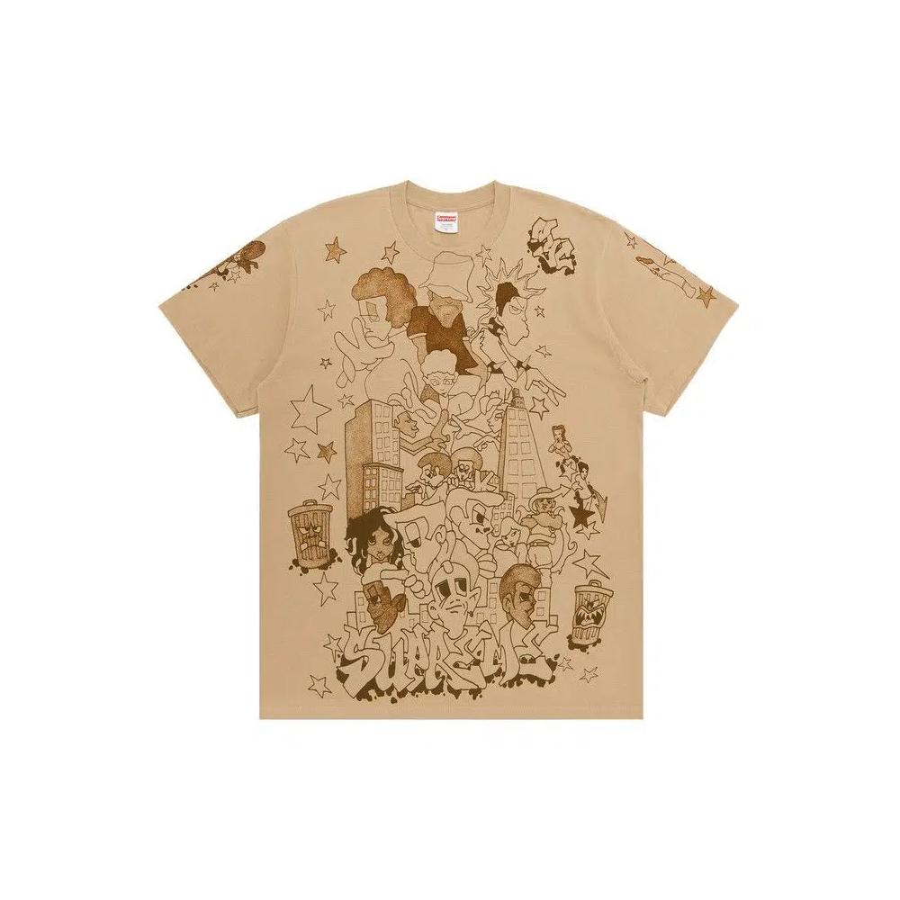Футболки Supreme Downtown Tee 'Khaki' 1