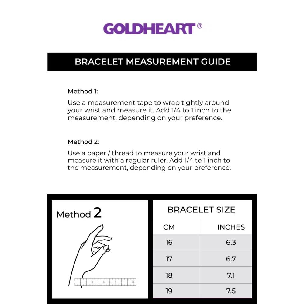 GOLDHEART Браслет с бриллиантами Adoring Heart, Белое+Розовое золото 750 - 19см 2