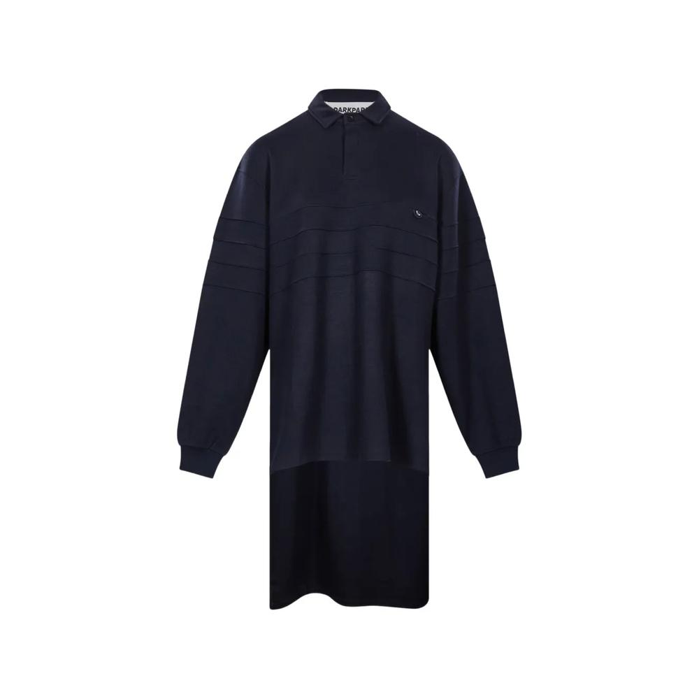 asymmetric-hem polo shirt 1
