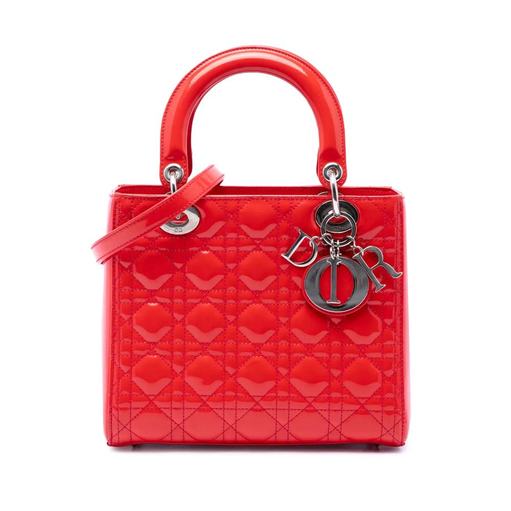 Сумка-сэтчел Patent Cannage Lady Dior среднего размера (2012 год) 1