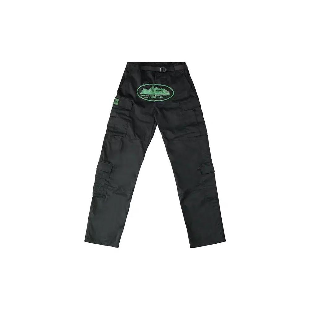 Карго-штаны Corteiz Mula Guerillaz Cargos 'Black/Green' 1