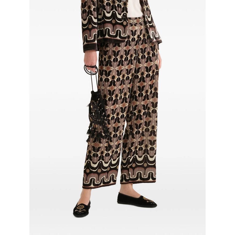 Greek-border velvet trousers 1